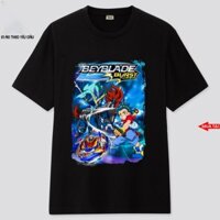 (NEW) Áo Thun In Hình Vòng Xoay Thần Tốc Beyblade Burst