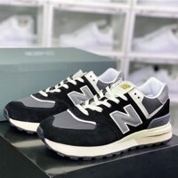 New Balance 574 Đen xám trắng thể thao thông thường giày chạy bộ unisex nam nữ giày thể thao u574lgg1