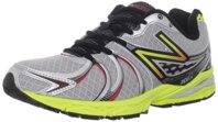 New Balance Mens M870v2 Light Stability Running Shoe, Silver/Red, 9.5