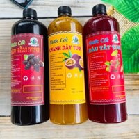 [NEW] Bộ 3 loại nước cốt dâu tây, dâu tằm, chanh dây (siro dâu tây, dâu tằm, chanh dây) mỗi chai 1000ml Đặc sản Đà Lạt