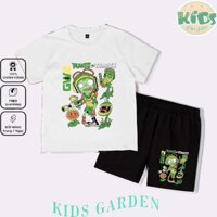 NEW Bộ Quần Áo Trẻ Em PLANT ZOMBIE Cotton Xịn 4 Chiều Quần Xẻ Túi Từ 14KG đến 32kg 4 Màu , Bộ Quần Áo Cho Bé