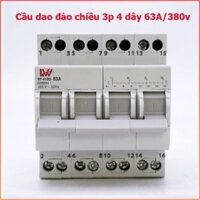 [NEW] Cầu dao đảo chiều dạng aptomat 3 pha 380V 63A LW, át đảo chiều, át chuyển đổi 2 nguồn điện - HKS