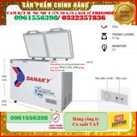 [New] [CHÍNH HÃNG] Tủ Đông Mát mặt kính cường lực Inverter Sanaky 260 L VH-3699W4K dàn lạnh Đồng