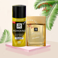 [NEW] Combo xịt khử mùi toàn thân hương nước hoa Romano Grandiose và Nước hoa cao cấp EDP Grandiose 100ml