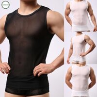 New Coming~Sleeveless Mesh Tank Tops for Men See Through T Shirt Muscle Tee for Workout Gym#Home Essentialses