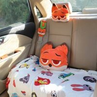 New Cute Animal Fox Nick Pillow Blanket Two-in-One Judy Rabbit Automotive Headrest Car Seat Cushion GN2P