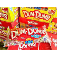 [New Date : 03/2027] 🍭Bịch Kẹo Mút Trái Cây Của Mỹ Tổng Hợp Nhiều Vị Dum Dums Original Mix 500 Pops (Cây) 2.42kg U.S.A🇺🇸