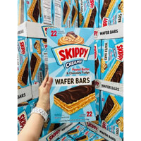 [NEW DATE : 06/2025] 🍫🥜 BÁNH XỐP GIÒN MỸ SKIPPY CREAMY PEANUT BUTTER & CHOCOLATE FUDGE WAFER BARS HỘP 22 THANH 792G USA