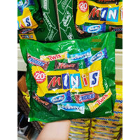 [NEW DATE : 09/2025] 🍫 GÓI SOCOLA MINIS X20 MIXED TỔNG HỢP 5 LOẠI SNICKERS, … CỦA MỸ TÚI 20 THANH (400G) U.S.A 🇺🇸