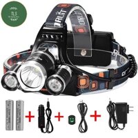 NEW+ Đèn Pin Đội Đầu 3 Bóng Led Siêu Sáng HIGH POWER HEADLAMP T6, Sạc Pin Siêu Tiện Dụng