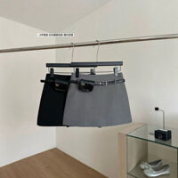 New Designer Korean Style Simple Women's High Waist Slimming Belt Bag Anti-Exposure Design Petite Short Skirt