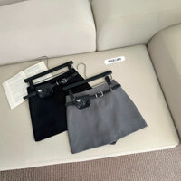 New Designer Korean Style Simple Women's High Waist Slimming Belt Bag Anti-Exposure Design Petite Short Skirt