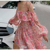 [NEW DRESS]VÁY-Đầm hoa trễ vai LOLI DRESS nàng thơ