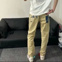 [New _ EVISU] Thương hiệu thời trang Seagull thêu nhẹ nhàng sang trọng Quần thường ngày thẳng 2025 Quần bỏ túi nam nữ Sam