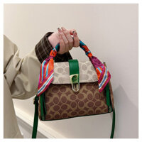 New Fashion Silk Scarf Handbag Advanced All-Match Shoulder Crossbody Small Square Bag