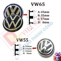 [NEW]  [GIÁ SỐC - HÀNG CHÍNH HÃNG] 01 Logo chụp mâm bánh xe ô tô Volkswagen Nhựa ABS và Hợp kim nhôm