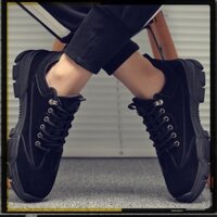 (New) Giày sneaker nam da lộn màu đen cực chất  | ᴛʜᴇ ꜱʜᴏᴇꜱ ᴋɪɴɢ |