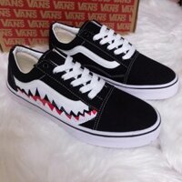 NEW - Giày Thể Thao 💙 FREESHIP💙 Hình Cá Mập Đen Trắng Nam Nữ Hàng Việt Nam đầy kho 👟