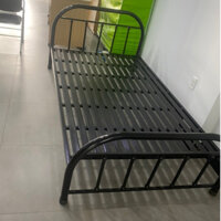 [NEW] Giường sắt bi đen đơn 80cm 1m 1m2 1m4 1m6 1m8 sơn tĩnh điện, sắt dày dặn cứng cáp chịu lực tốt giá rẻ ATD
