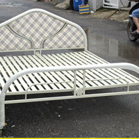 [NEW] Giường sắt đơn 80cm 1m 1m2 1m4 1m6 1m8 sơn tĩnh điện, sắt dày dặn cứng cáp chịu lực tốt giá rẻ