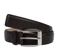 New Gucci Men's Classic Dark Brown Leather Belt With Square Buckle 336831 2140