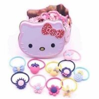 (New) Hộp chun buộc tóc Hello Kitty đáng yêu cho các bé 2021