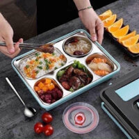 (NEW) HỘP CƠM VĂN PHÒNG INOX 5 NGĂN