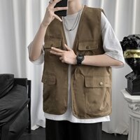 [New LaLaLand - gl002] Áo Gile Nam Nữ Phối Túi Hộp Dành Cho Nam