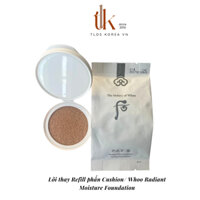 New-Lõi Thay Phấn Nước Cushion Whoo Trắng - Whoo Radiant White-Date 12/2027 (Spf50+/Pa+++)