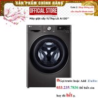 NEW>> Máy giặt LG 11kg sấy 7kg lồng ngang LG AI DD™ Inverter màu đen FV1411H3BA | .