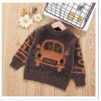 New Mới Nhất -  Áo len bé trai size 11-21kg họa tiết ôtô Beep-HÀNG QCCC -A12d " '