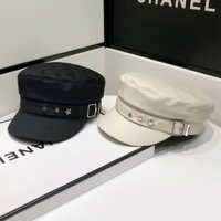 [NEW] Mũ Kepi Thuỷ Thủ Beret Backer Boy Khoá Vuông Charm Ngôi Sao Vải Kaki Màu Đen Trắng Phom Chuẩn Cứng Cáp