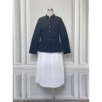 New nguyên tag Áo khoác dạ QCCC hàng hiệu chính hãng thời trang nữ AK581 màu đen size L thanh lý ký gửi