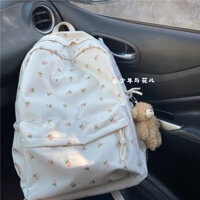[new order] balo hoa nhí vintage siêu xinh đựng được máy tính cho học sinh (ảnh thật ở cuối)