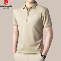 [New _ pierre & cardin] Áo thun ngắn tay bằng lụa dâu tằm 100% dành cho nam màu trơn dáng rộng cỡ lớn nửa tay Cool Lap