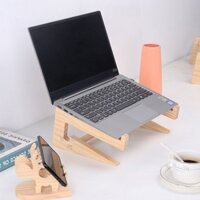 New Product#Factory Direct Sales Solid Wood Laptop Stand Mobile Phone Holder Heat Dissipation Riser Base Anti-Cervical Spine Creative Free Shipping4wu