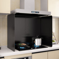 New Product#Kitchen Oil Baffle Plate Black Paint High Temperature Resistant Thermal Insulation Thickening Gas Cooker Cooking Oil-Proof Plate Folding4wu