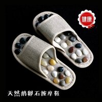 New Product#Pebble Foot Massage Slippers Acupoint Massage Health Shoes Non-Slip Men and Women Home Couple Pebble Shoes1mj