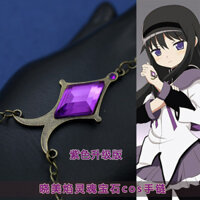 New Product#[Purple upgrade]Puella Magi Madoka Magica Akemi Homura Soul Gem Bracelet  Diamond-shaped Gemstone Xiao Meiyan cos Props1mj