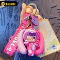New Product#[Shop Hot Sale]Honor of Kings Angel Keychain for Women Exquisite Car Key Pendant Backpack Decoration Doll Keychain Small Ornament1mj