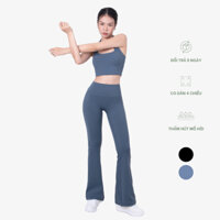 [NEW] Quần dài ống loe thể thao - Studio Tamarind - Hack dáng, co giãn, thoáng mát - Đen/ Xanh xám