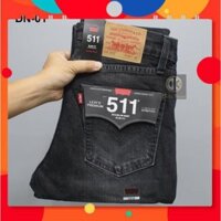 New Quần Jean Nam Cao Cấp Lv-511 Màu Xám Đen DN-01 (Mẫu Trơn, dáng đứng, ôm nhẹ, chất vải co giãn) -Y34 ࿑