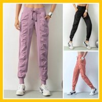 [NEW] Quần Tập Gym Nữ Thể Thao [JOGGER] Nhún Trước Chất Dù Mềm Bo Ống [ĐỒ TẬP]