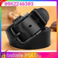 NEW -RẺ VÔ ĐỊCH HÀNG HIỆU/Thắt Lưng Da Nam Khóa Kim Cao Cấp Dây Nịt Nam Da Bò 100% Chính Hãng Bekele POLO Nam Tính GM