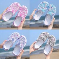 NEW SALE Dép Nam Nữ Siêu Hot Sale （Size36-42） Women's Sandals Giày tổ chim Hình con bướm lớn Giày lỗ dep Lê