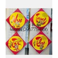 [NEW] Sét 4 mành tre đỏ chữ VUI TẾT TRUNG THU trang trí, decor