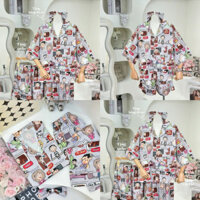 [NEW] SET COMBO PYJAMA 3 CHI TIẾT NHÀ RUSSIA MR BEAN XÁM NHẠT TAY LỬNG/NGẮN 🆕