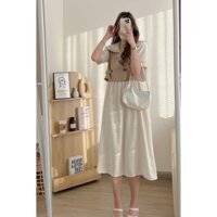 [NEW] Set váy kèm áo gile kiểu dáng tiểu thư