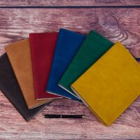 NEW Sổ Da Thật  A5 A6 Nhiều Màu - Ruột Giấy ford Kem DDE