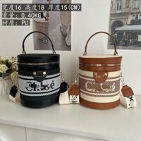 New Street Wear Túi xách Bucket Bag Presbyopic Print Rice Bucket Túi nhỏ có logo